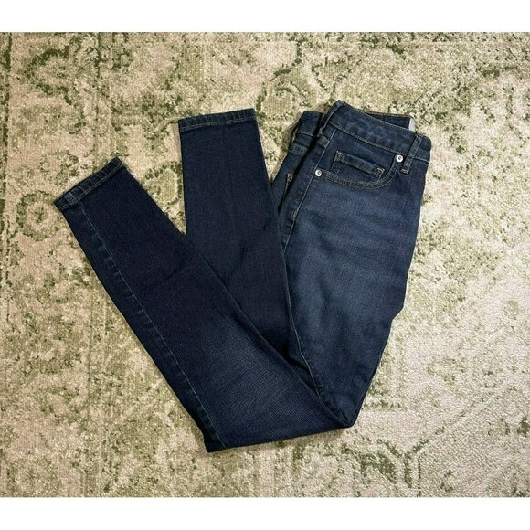 Everlane Curvy High Rise Skinny Jean Dark Wash Size 25 Regular - Picture 7 of 10